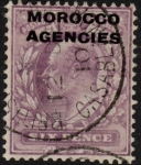 Morocco Agencies -  'British'  SG.36a  6d dull purple . fine used