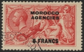 Morocco Agencies -  'French'  SG.201  6f on 5s. rose-red.  VFU.