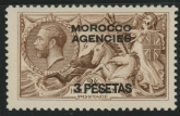Morocco Agencies -  'Spanish'  SG.140  3p on 2s6d brown . mounted mint.