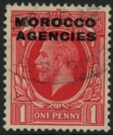 Morocco Agencies -  'British'  SG.66  1d scarlet.  fine used.