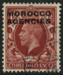 Morocco Agencies -  'British'  SG.67  1½d red-brown.  fine used.