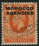 Morocco Agencies -  'British'  SG.68  2d orange.  fine used.