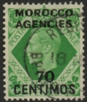 Morocco Agencies -  'Spanish'  SG.170 KGVI  70c on 7d emerald-green.  fine used.