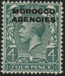 Morocco Agencies - 'British'  SG.47  4d grey-green. mounted mint.