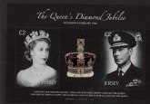 2012 Jersey MS.1642 Diamond Jubilee mini sheet.(face = £4.00) U/M (MNH)