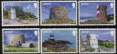 2012 Jersey SG.1694-9. Coastal Towers. 6 values.(face = £3.75) U/M (MNH)