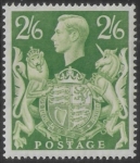 1939-48 SG.476b 2s6d yellow-green U/M (MNH)