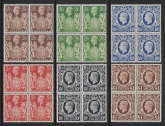 1939-48 SG.476-478b   High Values Blocks of 4  U/M (MNH)