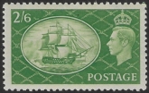 1951 SG.509 2s6d yellow-green U/M (MNH)