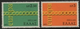 1971 Greece SG.1176-7. Europa  2 values U/M