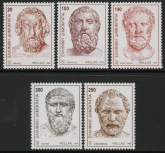 1998 Greece SG.2083-7. Ancient Greek Writers. 5 values U/M