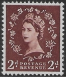 SG.518 2d red-brown  (1952 Tudor Wmk) U/M (MNH)