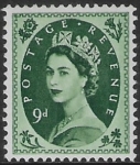 SG.526  9d bronze green   (1952 Tudor Wmk) U/M (MNH)