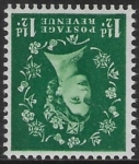 SG.517wi  1½d green  (1952 Tudor Wmk. Inverted) U/M (MNH)
