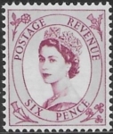 SG.548  6d reddish purple (1955 Edward Crown Wmk.) U/M (MNH)