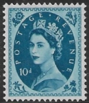 SG.552  10d. prussion blue  (1955 Edward Crown Wmk.) U/M (MNH)
