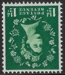 SG.542wi  1½d green. (1955 Edward Crown Wmk. inverted.) U/M (MNH)