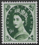 SG.582  9d bronze green (1958 Multi Crowns Wmk.) U/M (MNH)