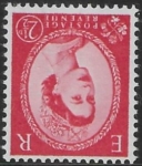 SG.574Kwi  2½d carmine-red chalky paper. (1958 Multi Crowns inverted Wmk.) U/M (MNH)