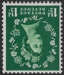 SG.589wi  1½d  green.  (1958 2nd graphites inverted watermark) U/M (MNH)