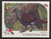 2023 St Helena. MS.1338 Land Birds mini sheet. (one only) U/M (MNH)