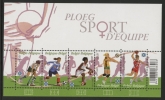 2011 Belgium MS.4400  Womens Team Sports. Mini Sheet U/M (MNH)