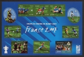 2007 France MS.4310 Rugby World Cup Mini Sheet U/M (MNH)
