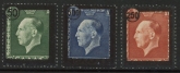 1947 Greece SG.656-8 King George II Mouring Issue Set of 3 values U/M (MNH)