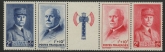 1942 France SG.772-5  National Relief Fund. U/M (MNH)