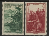 1941 France SG.696-7 Prisoners of War Fund. U/M (MNH)