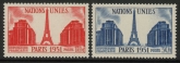 1951 France SG.1132-3 United National General Assembly Set of 2 values U/M (MNH)
