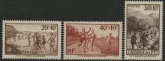 1937 France SG.578-80  Postal Workers Sport Fund. U/M (MNH)