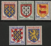 1951 France SG.1121-25  Coats of Arms. U/M (MNH)