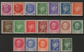 1941-2 France SG.709-25b  19 values - various designs.  U/M (MNH)