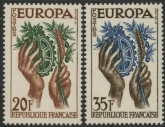 1957 France SG.1347-8 Europa Set of 2 values U/M (MNH)