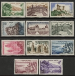 1957-9 France SG.1350-56b Tourist Publicity Series Set of 11 values U/M (MNH)