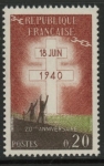 1960 France SG.1495 20th Anniv of De Gaulle's Appeal U/M (MNH)
