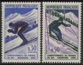 1962 France SG.1558-9 Ski Championships Chamonix Set of 2 values U/M (MNH)