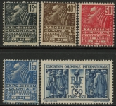 1930 France SG.488-91 Int. Colonial Exhibition Set of 5 values U/M (MNH)