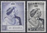 1948 St. Helena SG.143/4  Royal Silver Wedding  U/M (MNH)