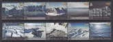 2012 British Antarctic. SG.584-93  'Glaciers' set of 10 values U/M