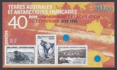 1995 French Antarctic. MS.346  40th Anniv. French Southern Antarctic. mini sheet U/M (MNH)