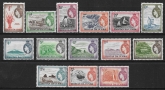 1954 Tristan Da Cunha. SG.14-27  QEII definitives set of 14 values U/M (MNH)