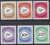 1986 Ascension Island. D1-6  Postage Dues set 6 values U/M