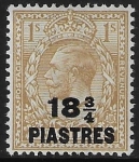 1921 British Levant  SG.47  18¾pi on 1/- bistre. mounted mint.