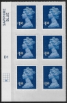 U2953 £1.88 blue MA13 cyld. D1 grid position R4 C2  SBP  plain  DLR U/M (MNH)