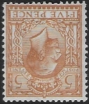 SG.381wi  5d brown  watermark inverted. Lightly mounted mint.
