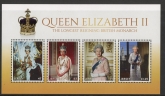 2015 Jersey MS.1990  QEII Longest Reigning Monarch mini sheet. Face Value £3.00 U/M (MNH)