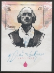 2014 Jersey MS.1823 450th Birth Anniv of William Shakespeare. mini sheet. Face Value £3.00 U/M (MNH)