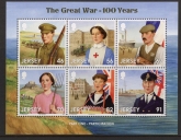 2014 Jersey MS.1859  Centenary of The Great War. mini sheet. Face Value £4.05 U/M (MNH)